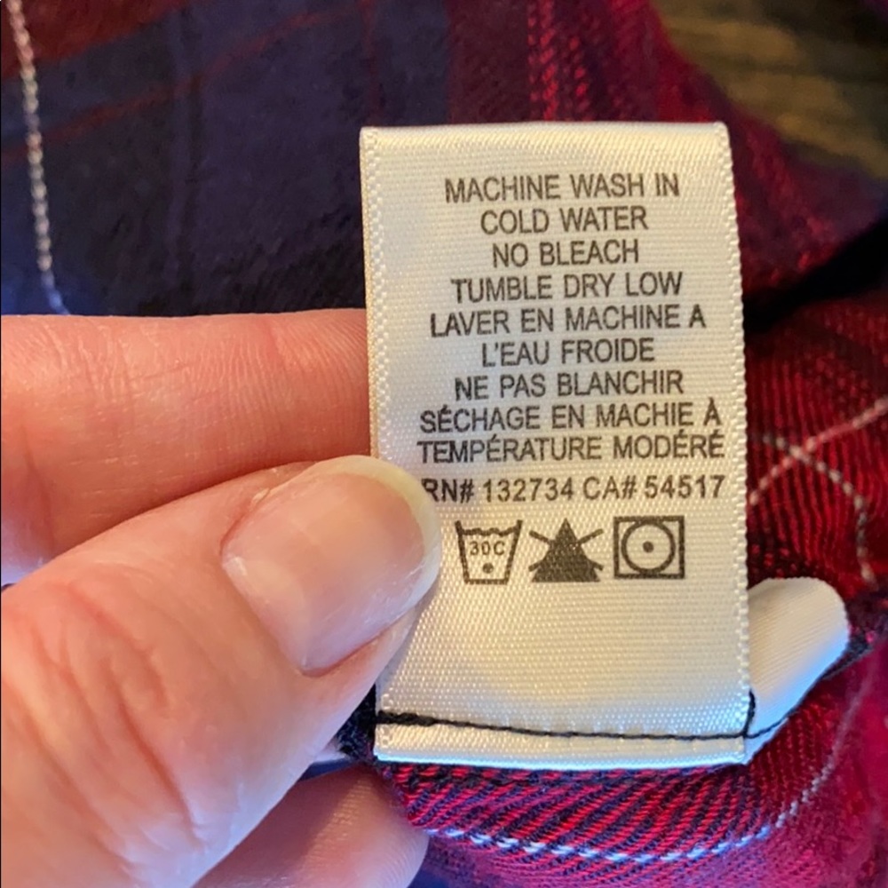 Cloth & Stone Blue and Red Plaid XS EUC - Picture 5 of 8